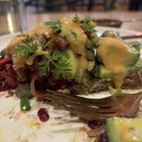 Savory waffle  at Kuruba in Cuenca