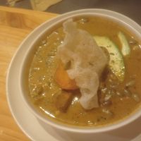 Buonissima zuppa al latte d avena e seitan at Kuruba in Cuenca