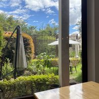 Looks out on to patio with more tables  at Kuruba in Cuenca