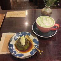 Macha Latte with Oat Milk at Kimi Natural 73+cafe in Tokyo