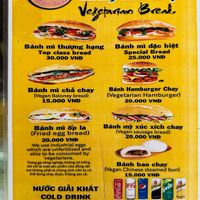 Menu at Bánh Mì Chay Huynh Đệ  in Hoi An