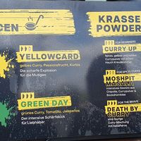 Menu April 2025 at Krasse Curry Vurst in Cologne
