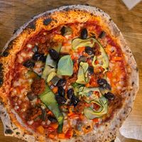 Ortolana pizza with extra vegan 'nduja 🤌 at Double Zero Neapolitan Pizza  in Manchester