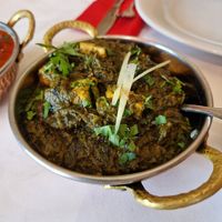 Tofu mit Spinat at Taj Mahal in Berlin