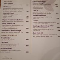 MENU at Lemongrass in Ubud