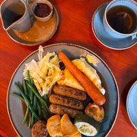Vegan Sunday roast served with cranberry sauce and gravy   at Palmers Ale House And Kitchen in Spalding