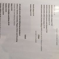 Snacks menu at Dwy Afon Cafe in Swansea