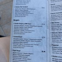 Vegan burger €8 at Prego Cafe in Methana