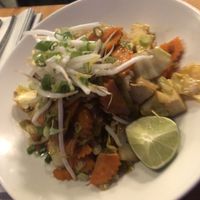 Pad Thai with Tofu no peanuts with ginger 
  at NamasTHAI by Candle in New York City