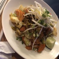 Pad Thai with Tofu no peanuts with ginger 
  at NamasTHAI by Candle in New York City