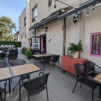 Cozy patio at La Mexicana in Toronto