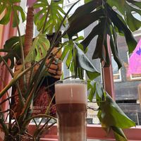 Latte macchiato with oat milk  at Karma Kebab in Amsterdam