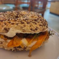 Salmon bagel at Prince Peach in Berlin