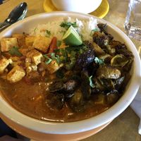 Tikka tofu bowl (daily special)  at Annapurna's World Vegetarian Cafe in Santa Fe