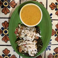 Vegan Poblano  at Annapurna's World Vegetarian Cafe in Santa Fe