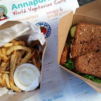 Lunch at Annapurna’s World Vegetarian Cafe at Annapurna's World Vegetarian Cafe in Santa Fe