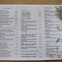 Menu  at Bona Vida in Menorca
