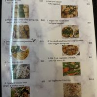 Vegan menu page  at Phở Nam Định in Marrickville