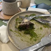 Mattcha waffle is not worth it , not very good  at Tea Stories in Amsterdam