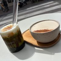 Brown sugar matcha, and a chai 😋 at Tea Stories in Amsterdam