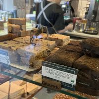 Vegan flapjacks and brownies  at Grounds Cafe in Rugeley