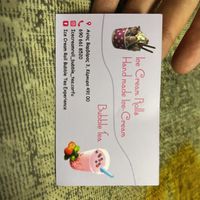 Visitenkarte  at Ice Cream Roll Bubble Tea Experience  in Corfu