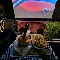 Burger and chips at Spielburger in York