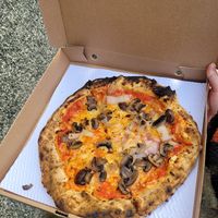 Mushroom, Shallots and Thyme Vegan Pizza at Big Dog Pizza - Pop Up in Criccieth