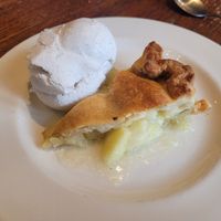 Vegan Apple Pie with Vegan Ice Cream at Mill House in Chester