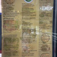 The menu  at SoulFull TrEats  in North Sydney