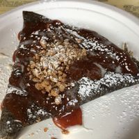 Strawberry shortcake crepe at Flint Crepe Company in Flint