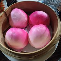 Peach buns hehe at Vegie Bowl in Forest Hill