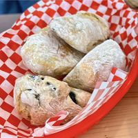 Black olive focaccia   at Bubu's Corner in Menorca