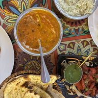 Dahl Makhani, jeera rice, garlic naan  at Mughal Darbar Indian Restaurant  in Beijing