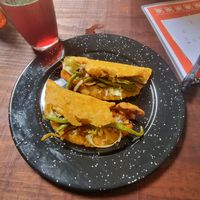 Carrot tinga quesadilla at Tacos La Candelaria in Valladolid
