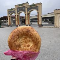 Fresh hot Non  at Siyob Bozor in Samarkand