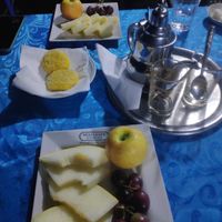dessert: fruit plattern at Azilal - مقهى أزيلال in Marrakech