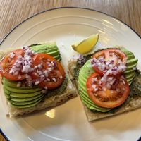 Avocado focaccia  at Alterna in Birmingham