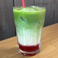 Strawberry Matcha Lattee  at Alterna in Birmingham