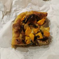 Focaccia with pumpkin and red onions at Terço do Meio in Ericeira