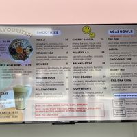 Menu  at Happies in Grimsby