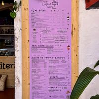 Menu  at Catame Açaiteria  in Menorca