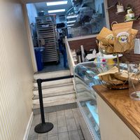 Inside; see how close is the place where they bake the goodies at Butterfly Bakeshop in New York City