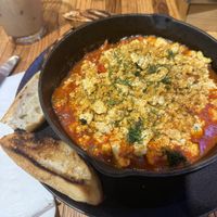 Shakshuka with tofu   at Moondog Cafe & Bakery in Mancos