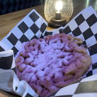 Funnel cake 💜  at Vegan Circus  - Pop Up in Grass Valley