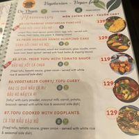 Menu  at De Tham Restaurant in Ho Chi Minh City