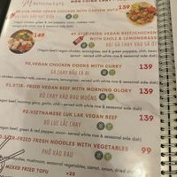 Menu  at De Tham Restaurant in Ho Chi Minh City