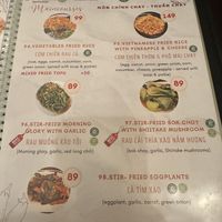 Menu  at De Tham Restaurant in Ho Chi Minh City