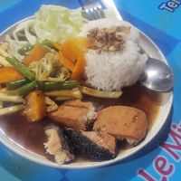 Ikan/fish at WOW Vegan Cafe in Denpasar