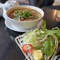 Spicy noodle soup   at Vegan Heaven in Fitzroy
